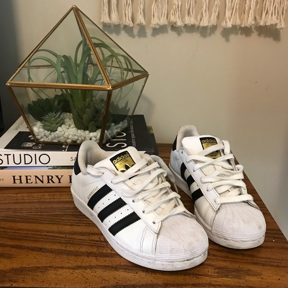 adidas Shoes - Adidas Superstar Black & Gold Sneaker shoes